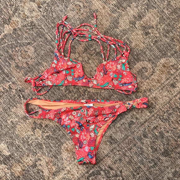 J. Crew NWOT printed Monterey strappy bikini top & strappy bikini bottom - Picture 5 of 13